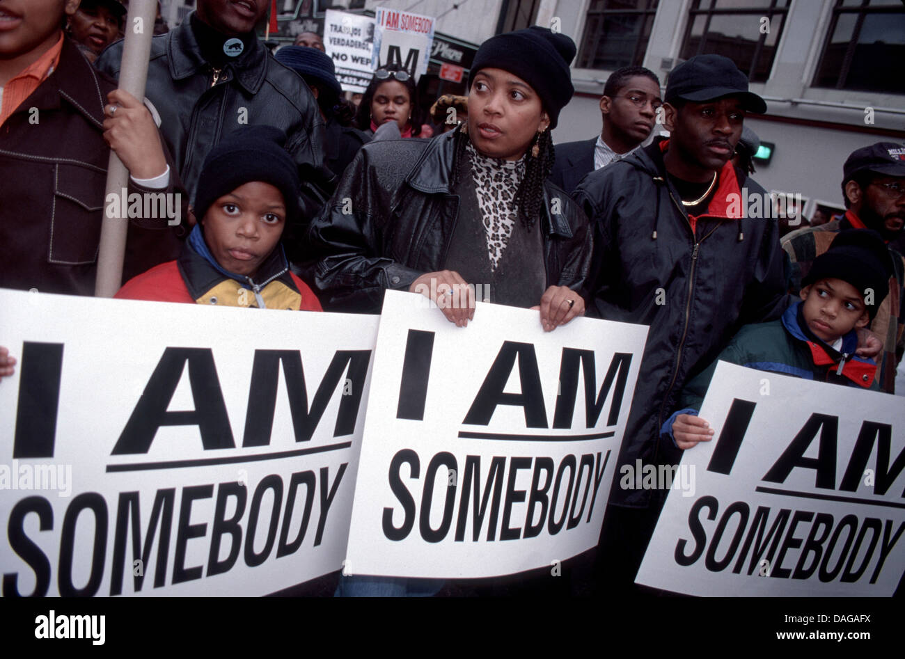Martin Luther King Jr. Commemorative Parade on Fifth Ave. in New York in 1998. (© Richard B. Levine) Stock Photo