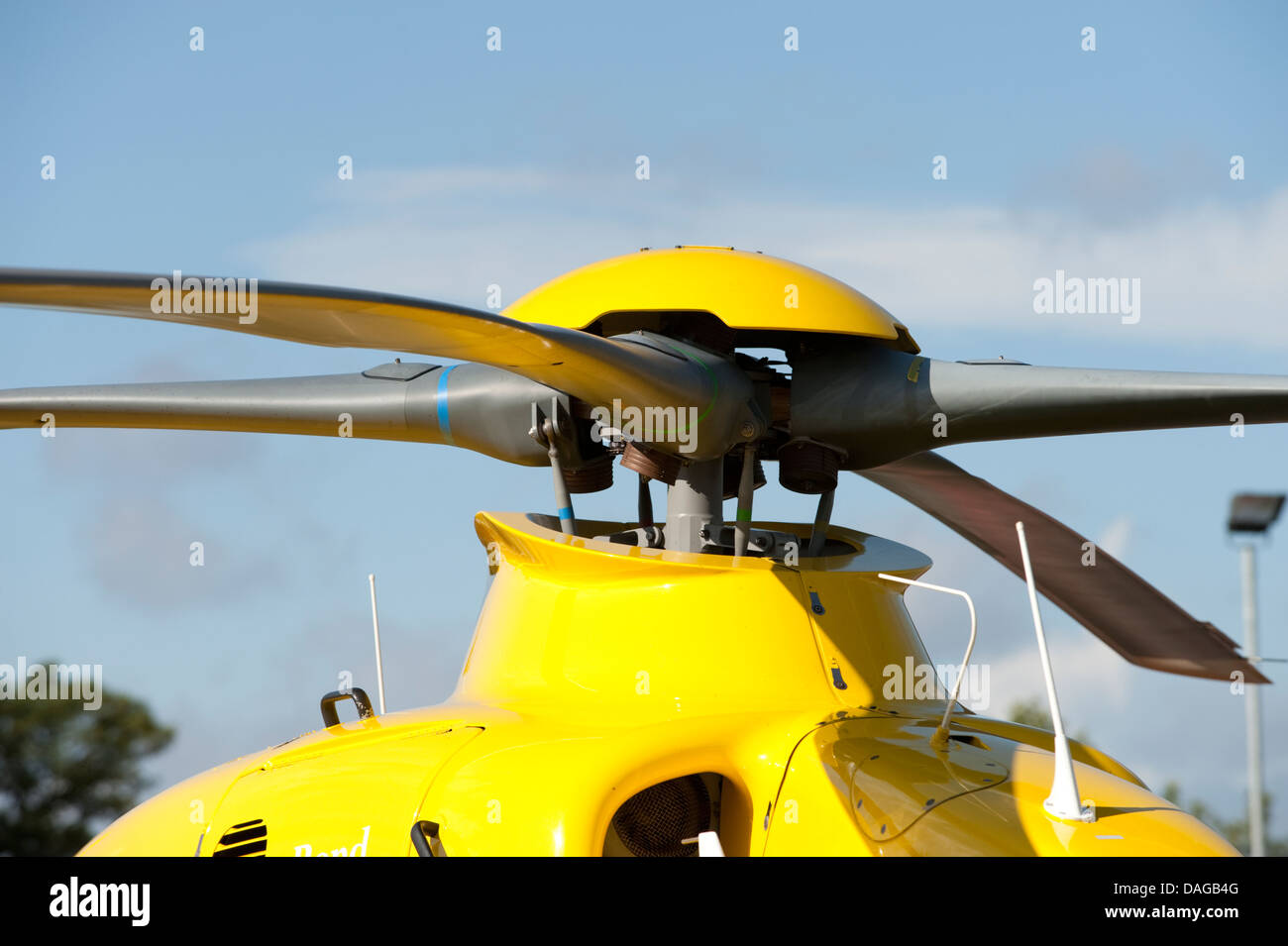 Air Ambulance Helicopter Rotor Hub Detail Stock Photo