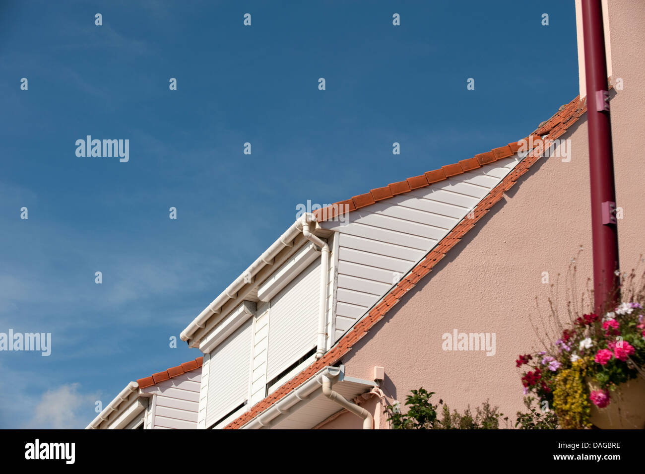 Dormer Roof Outrigger Loft Extension Bargeboard Stock Photo