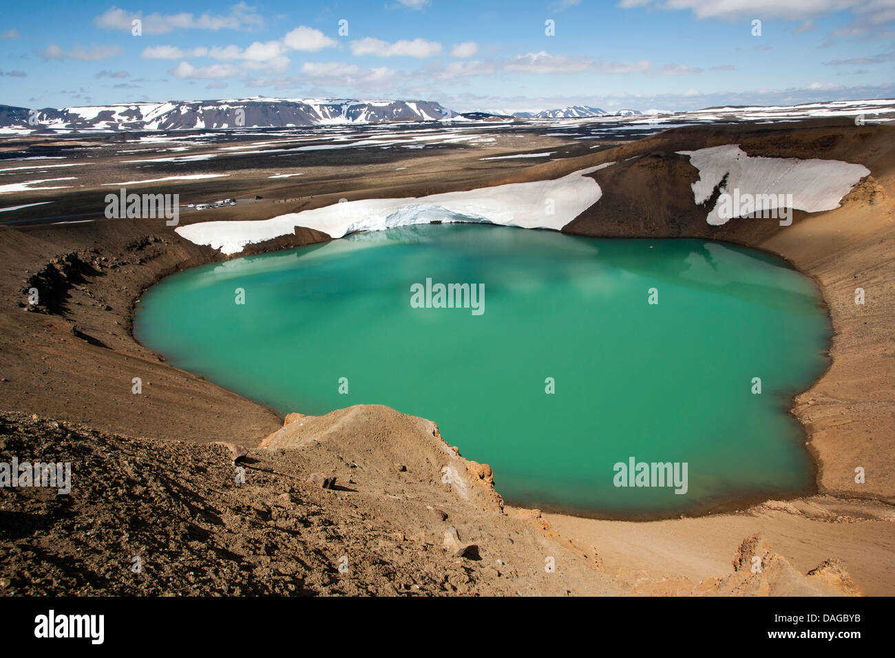 Viti Crater Lake - near Myvatn Region - North Central Iceland Stock Photo