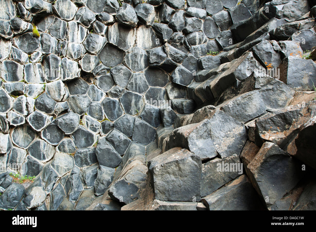 Rock Formations at Hljodaklettar in Vatnajokull National Park - North Iceland Stock Photo