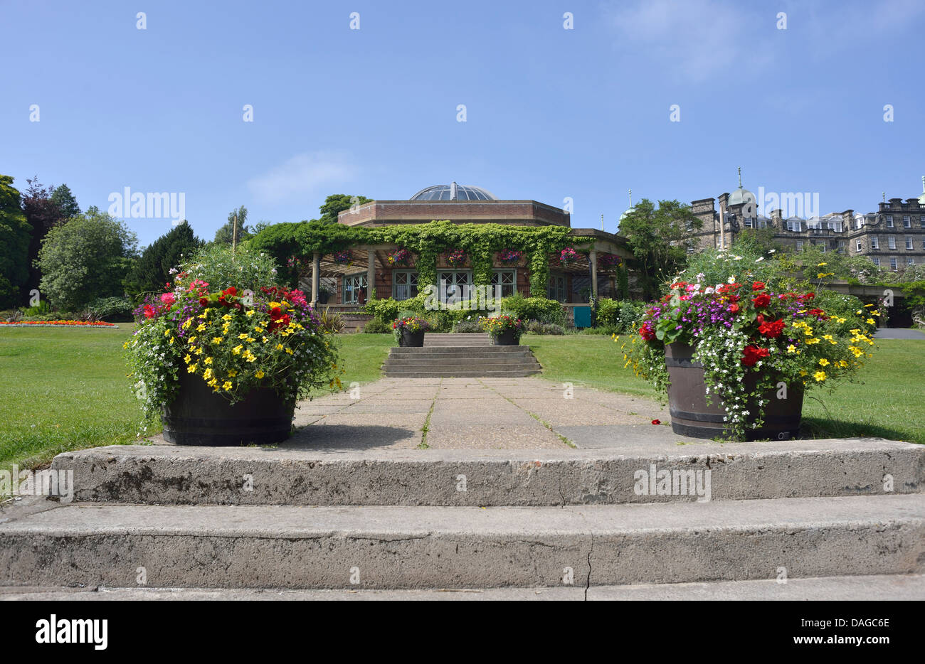 the sun pavilion in valley gardens, harrogate, yorkshire, uk Stock