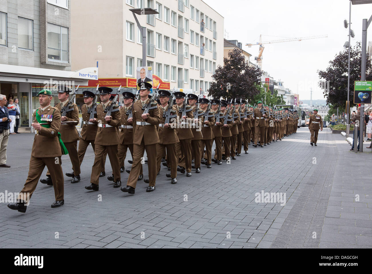 British troops parade through Mönchengladbach, Germany Stock Photo - Alamy