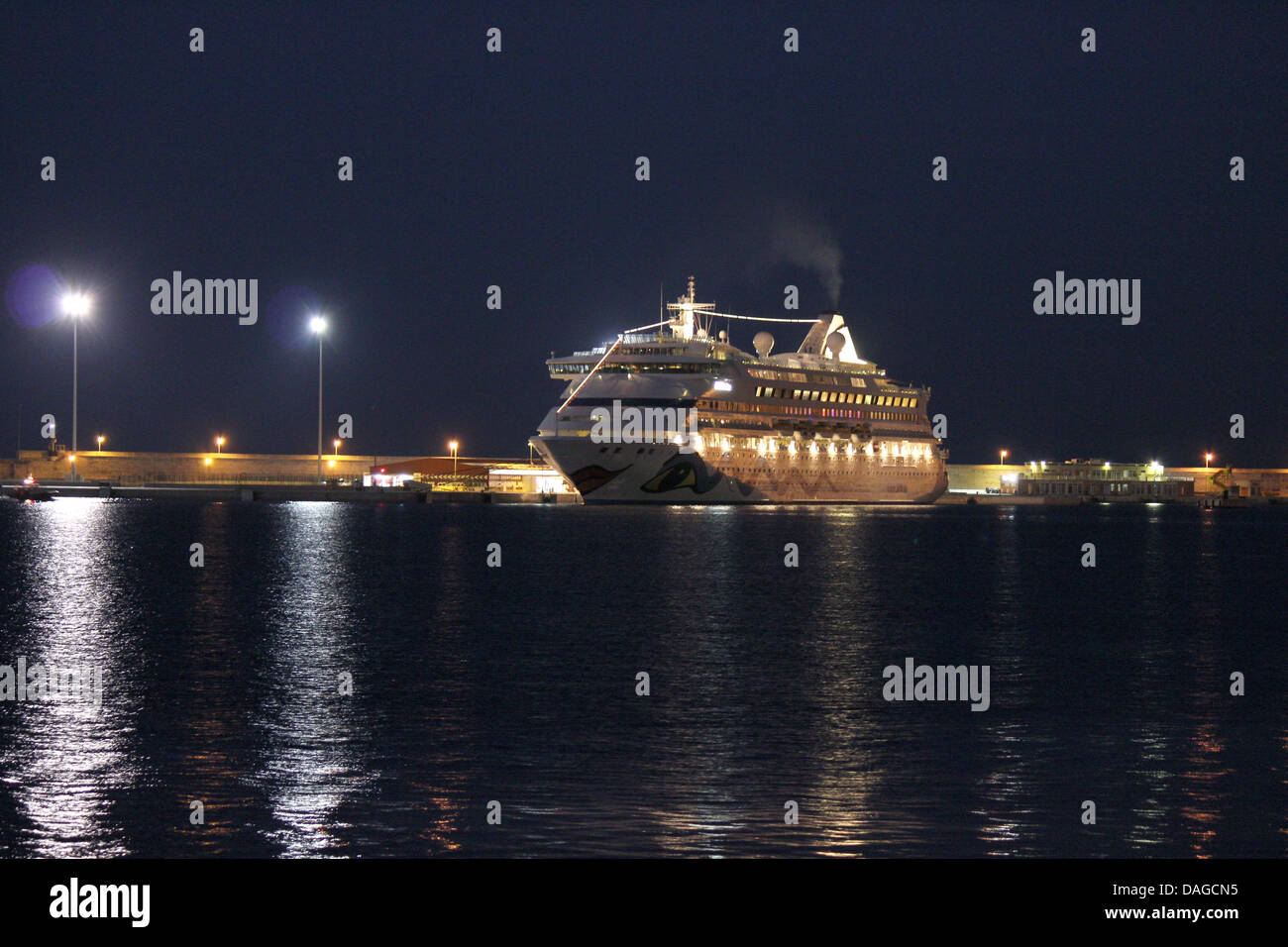 On Berth In The Port Of Palma De Mallorca Majorca Stock