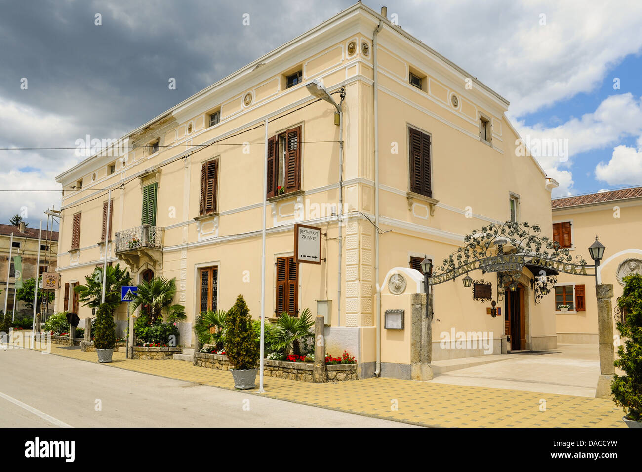 Istria, Croatia, Zigante Truffle Restaurant, tartufi, Livade Stock