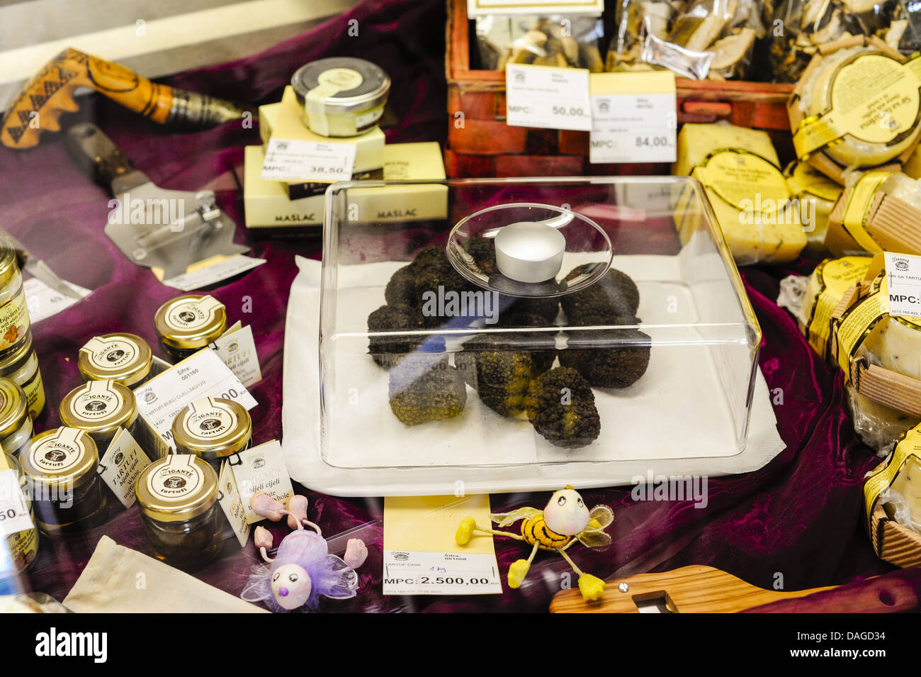 Istria, Croatia, Zigante Truffle Restaurant, tartufi, Livade Stock