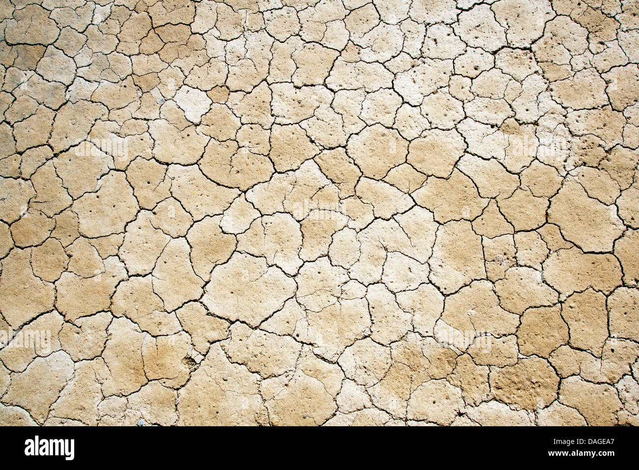 Cracked Earth at Namafjall Hverir - Myvatn Region, North Central Iceland Stock Photo