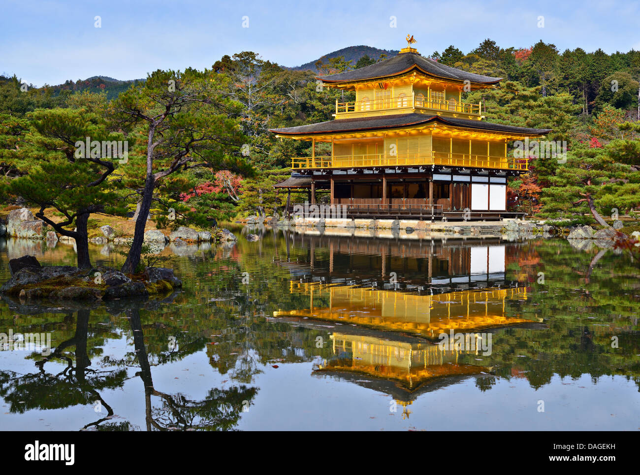 Temple of the Golden Pavilion on Kyoto, Japan Stock Photo - Alamy