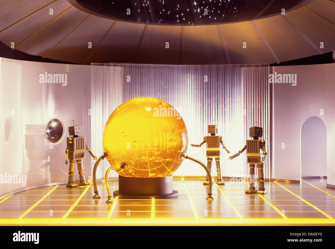 Robot Spaceship Stock Photo