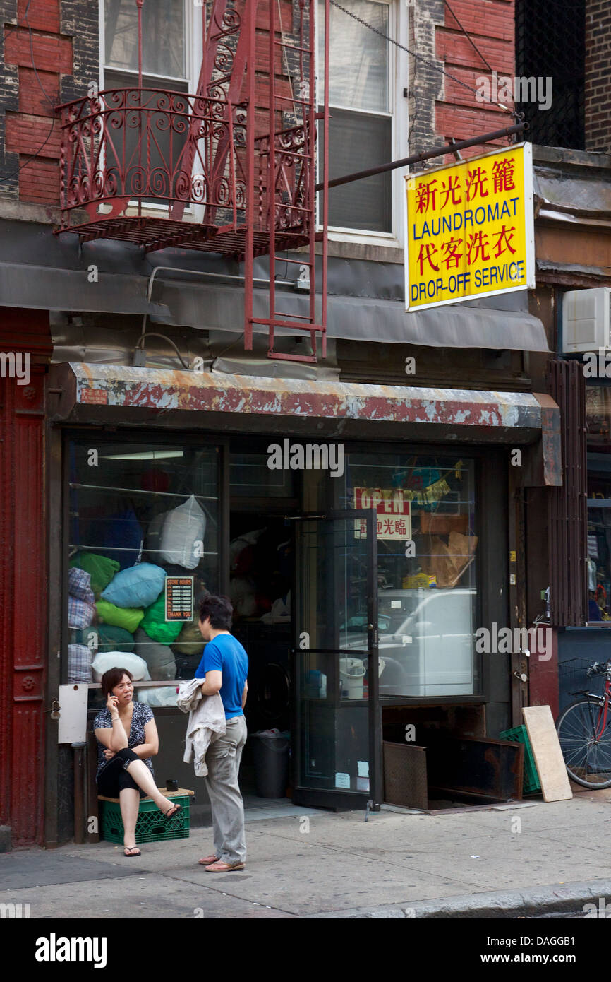 ChineseAmerican laundromat in the Lower East Side of Manhattan, New