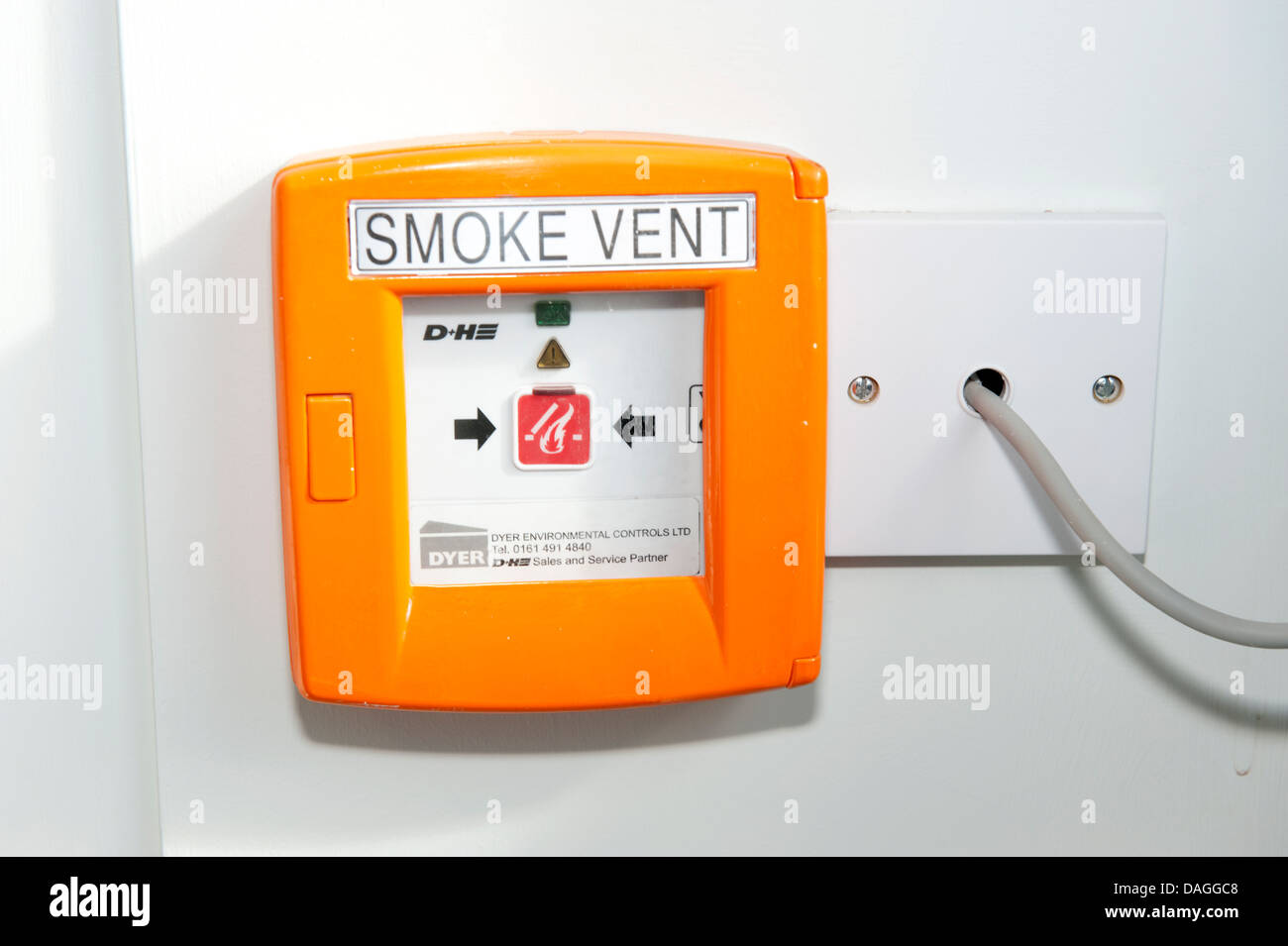 Emergency Break Glass Smoke Vent Halon Server Room Stock Photo - Alamy