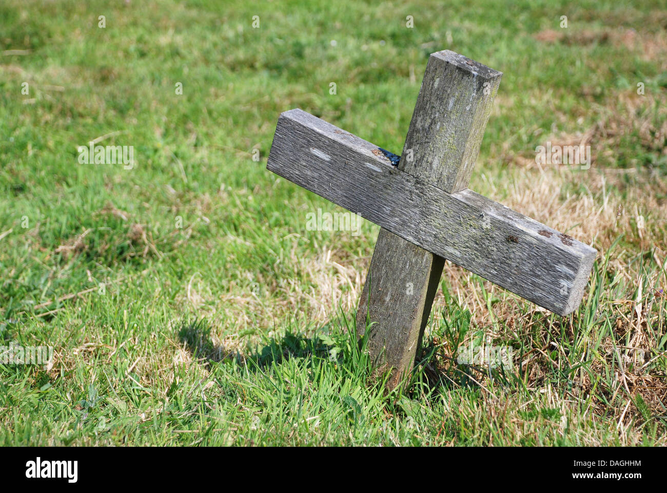 Wooden cross grave marker hires stock photography and images Alamy