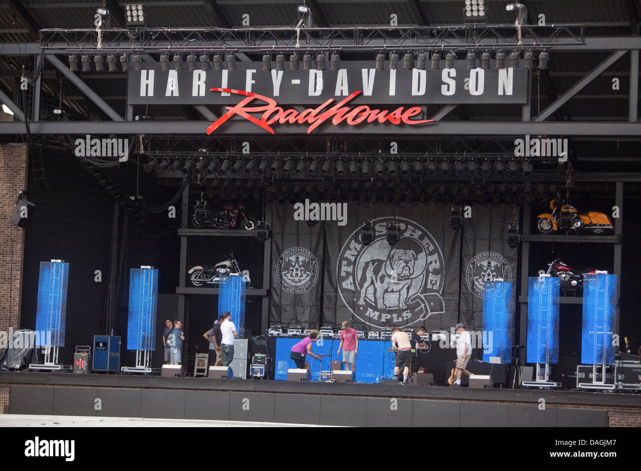 The HarleyDavidson Roadhouse stage is seen on the Henry W. Maier