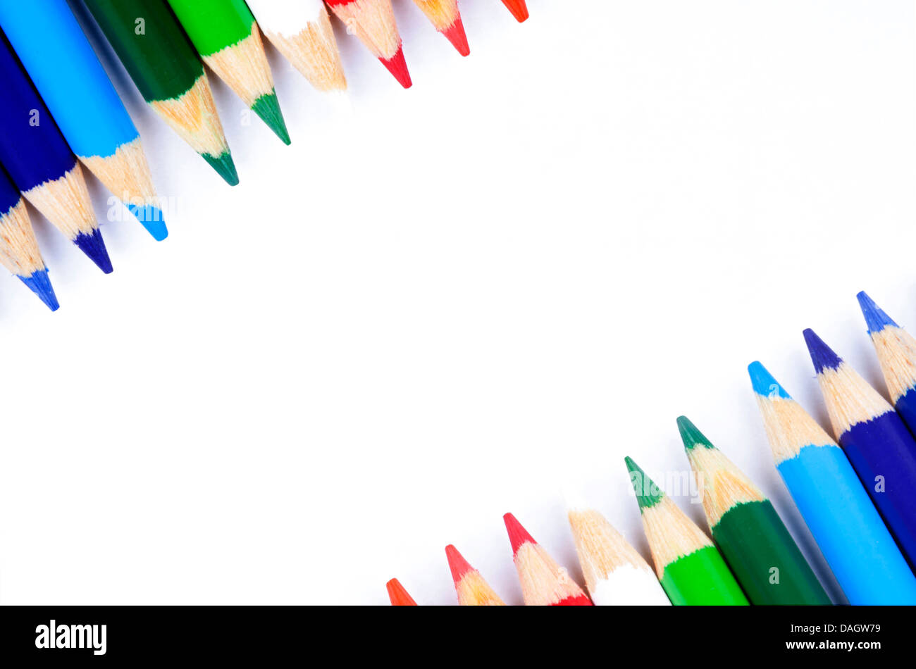 Color pencils isolated on white background Stock Photo - Alamy