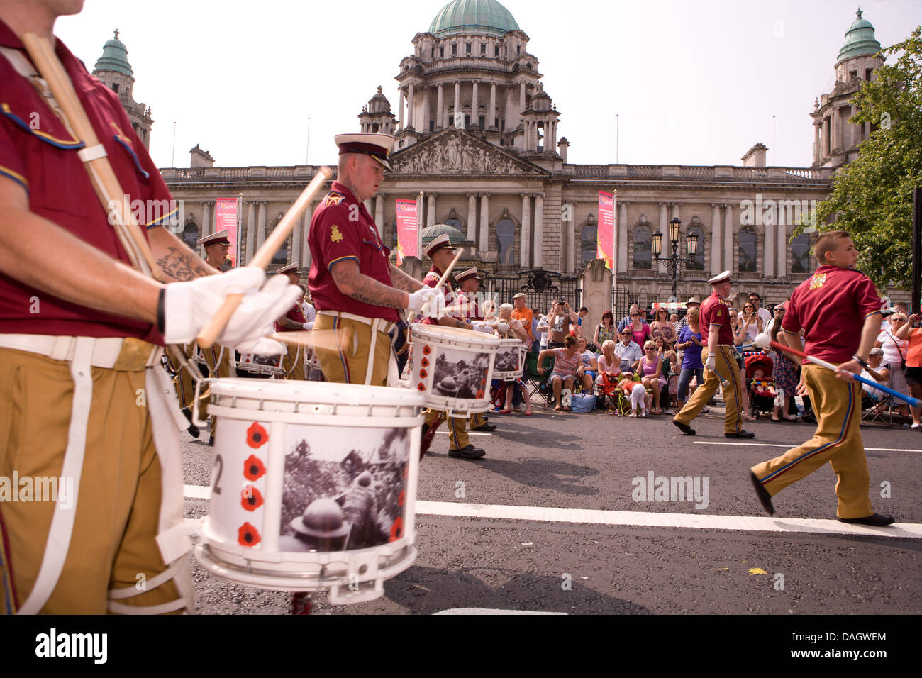 12th July 2013 Belfast, UK. marching band on 12th July Stock Photo