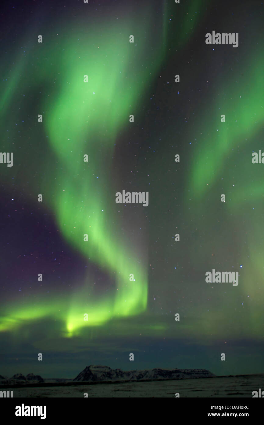 polar lights, Iceland Stock Photo