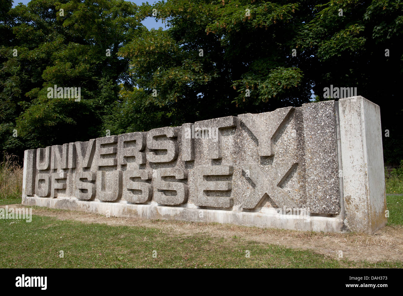 Sussex University sign Stock Photo