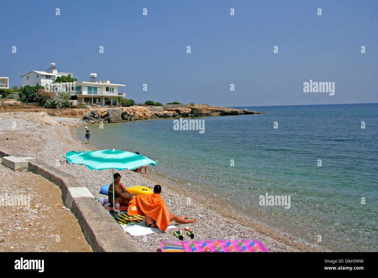 Bamboo Beach Alsancak Kyrenia North Cyprus Stock Photo