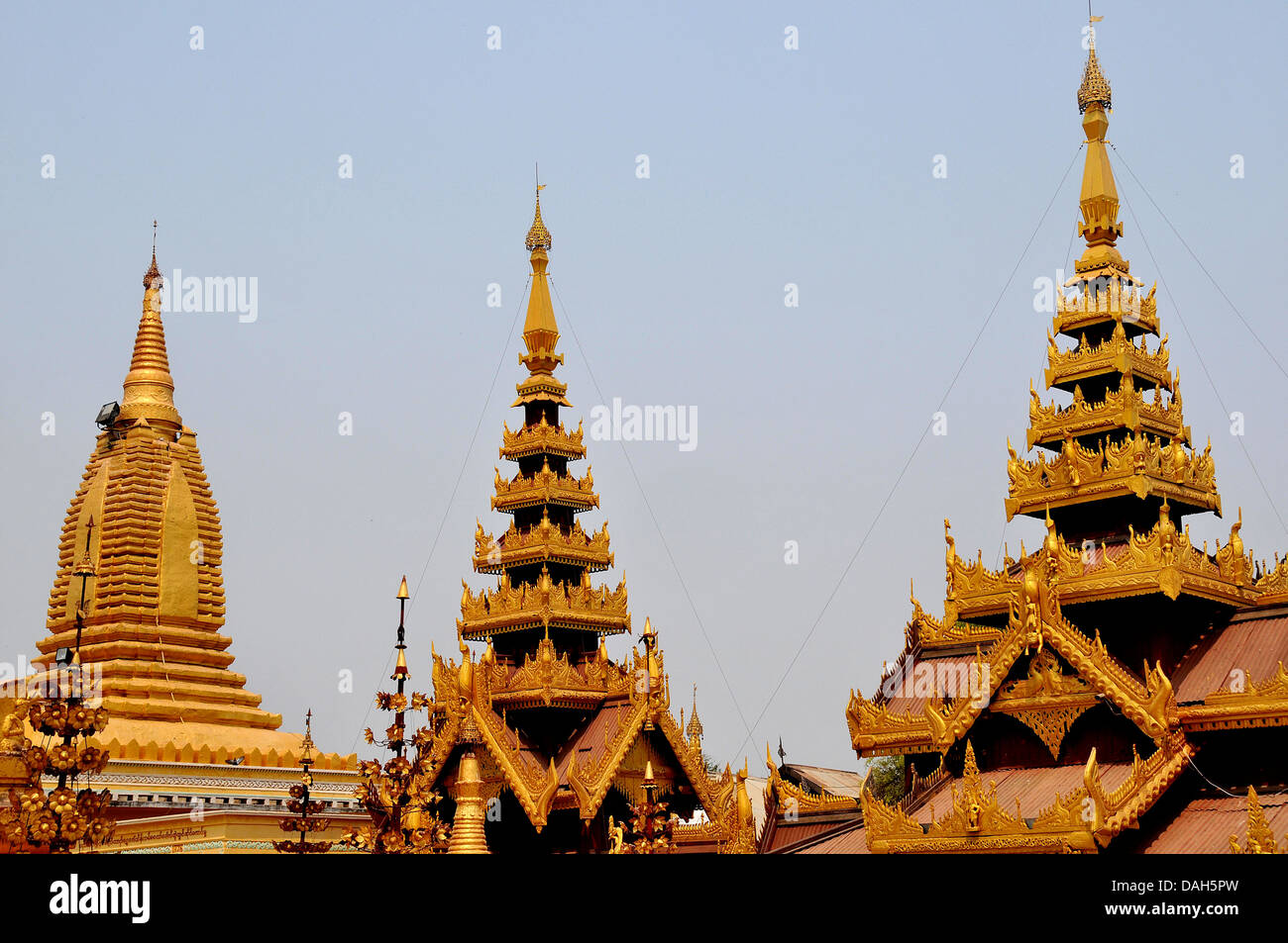 Shwezigon temple Bagan Myanmar Stock Photo