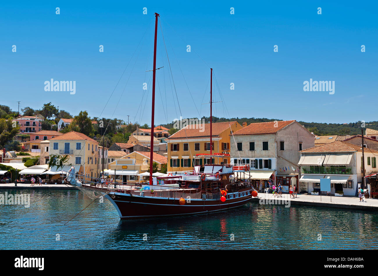 Gaios port at Paxos island in Greece. Ionian sea Stock Photo Alamy