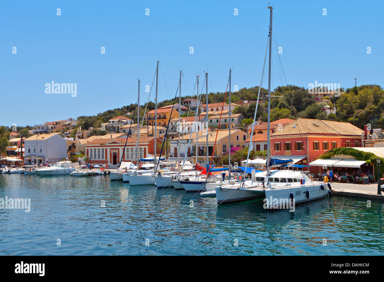 Gaios port at Paxos island in Greece. Ionian sea Stock Photo Alamy