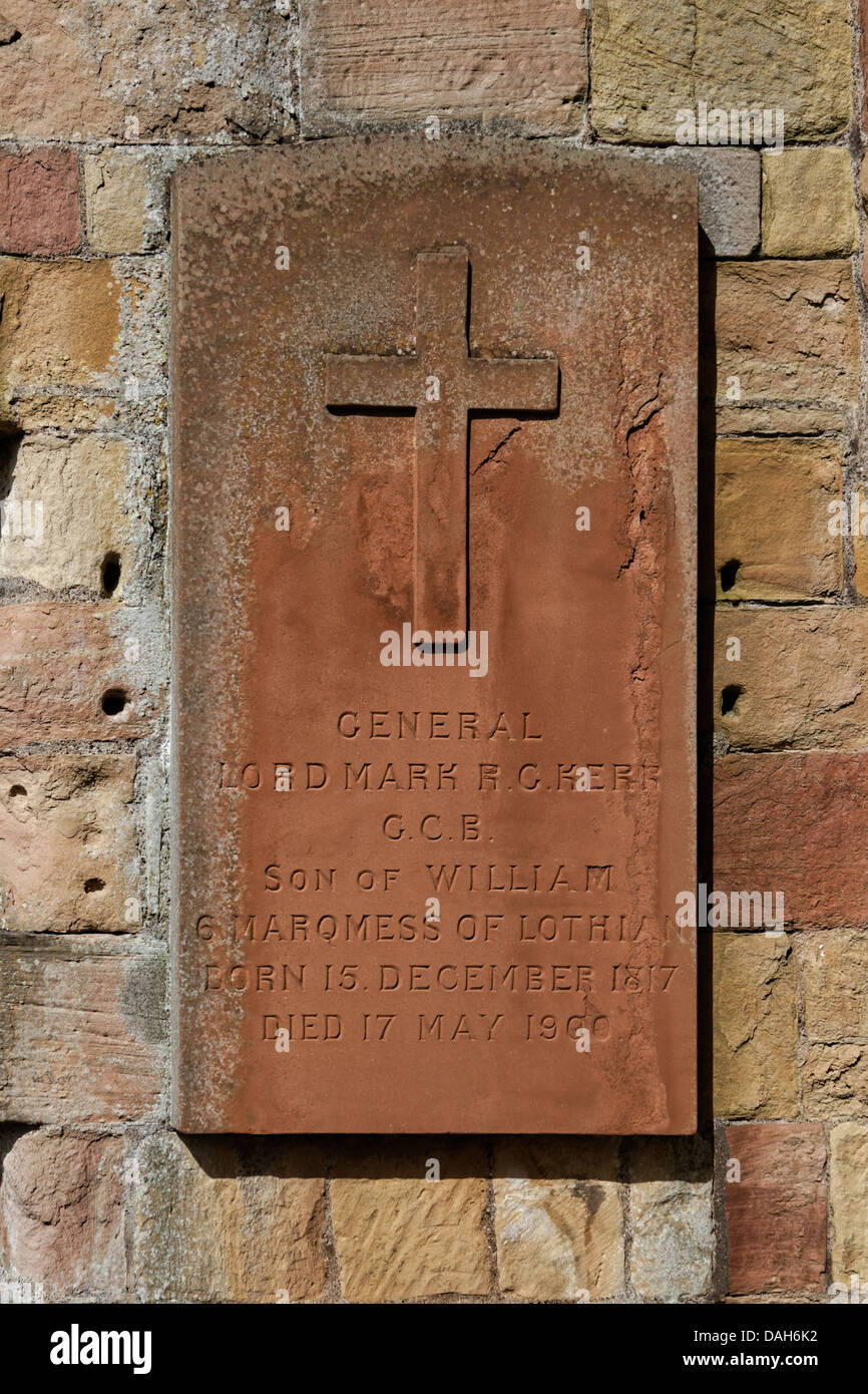 Memorial Plaque to General Lord Mark R. G. Kerr G.C.B. 1817-1900 - at