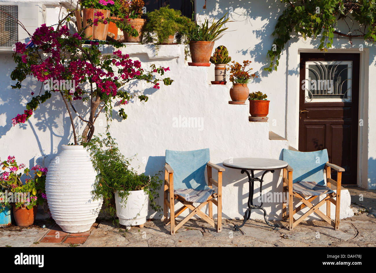 Greek traditional house at Parga town in Greece Stock Photo Alamy
