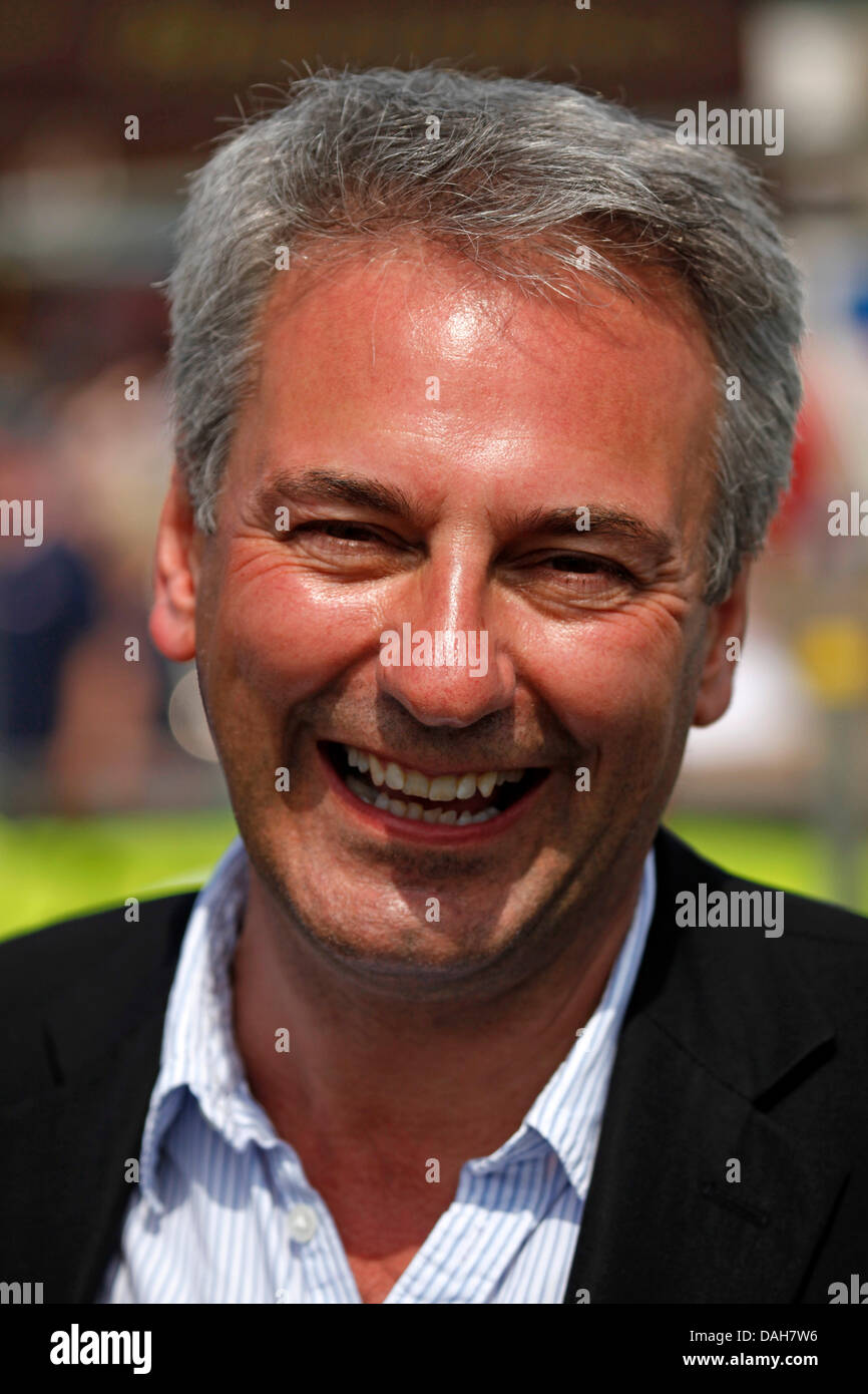 Kevin Maguire at the 129th Durham Miners Gala at Durham, England. Maguire is a Daily Mirror associate editor and New Statesman columnist. Stock Photo