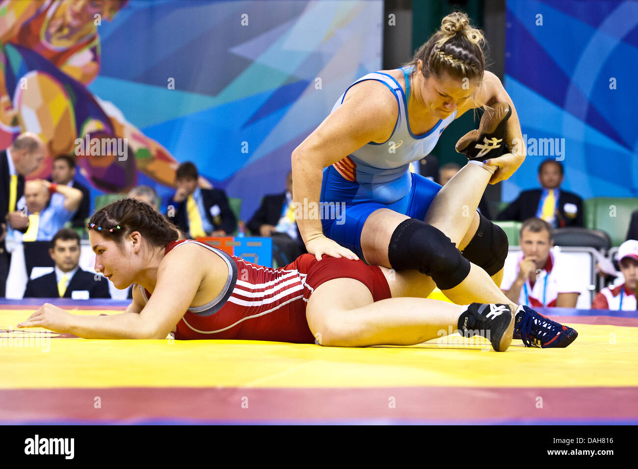 Kazan, Russia, July 13, 2013. Freestyle wrestling. Women. finale Credit
