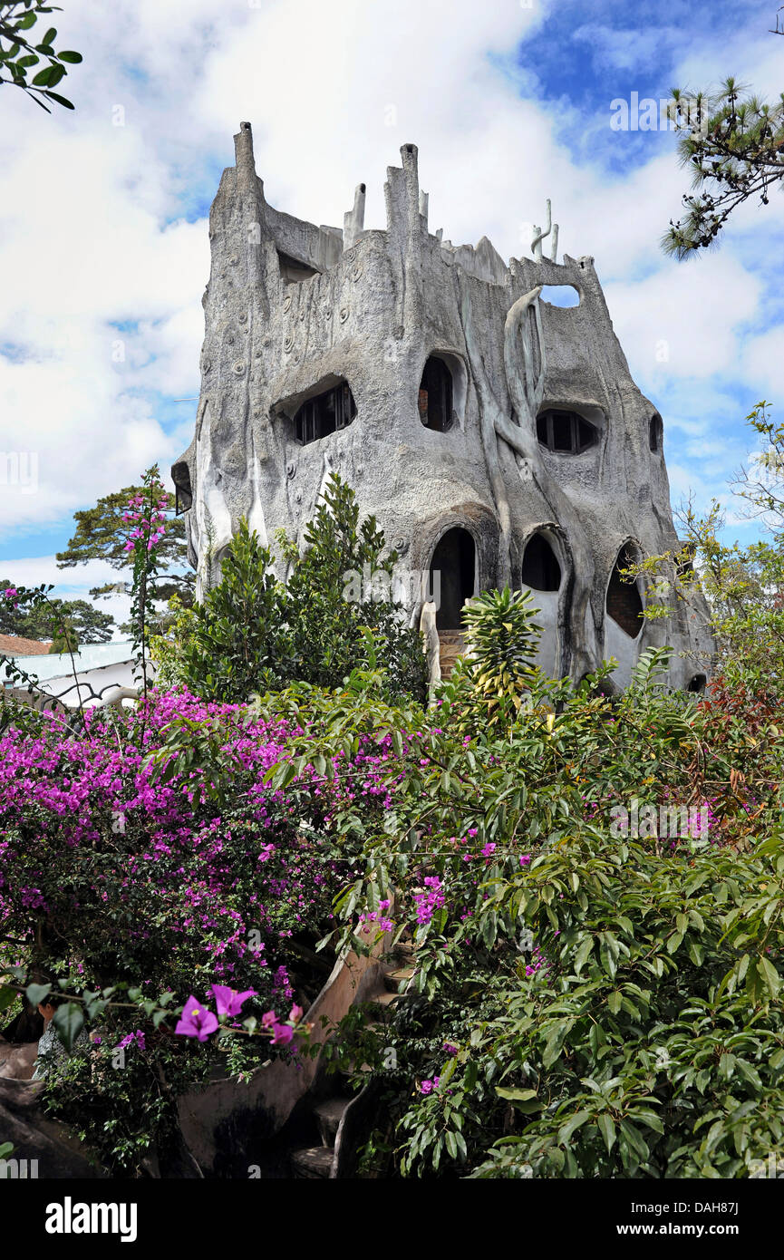 Crazy House Hotel, also known as Hang Nga Guesthouse, Dalat, Central Highlands, Vietnam Stock Photo