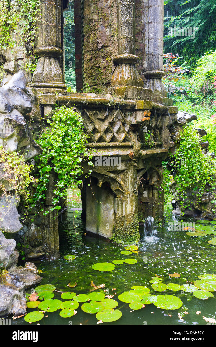 View of the Plantation Garden Norwich, showing the gothic fountain