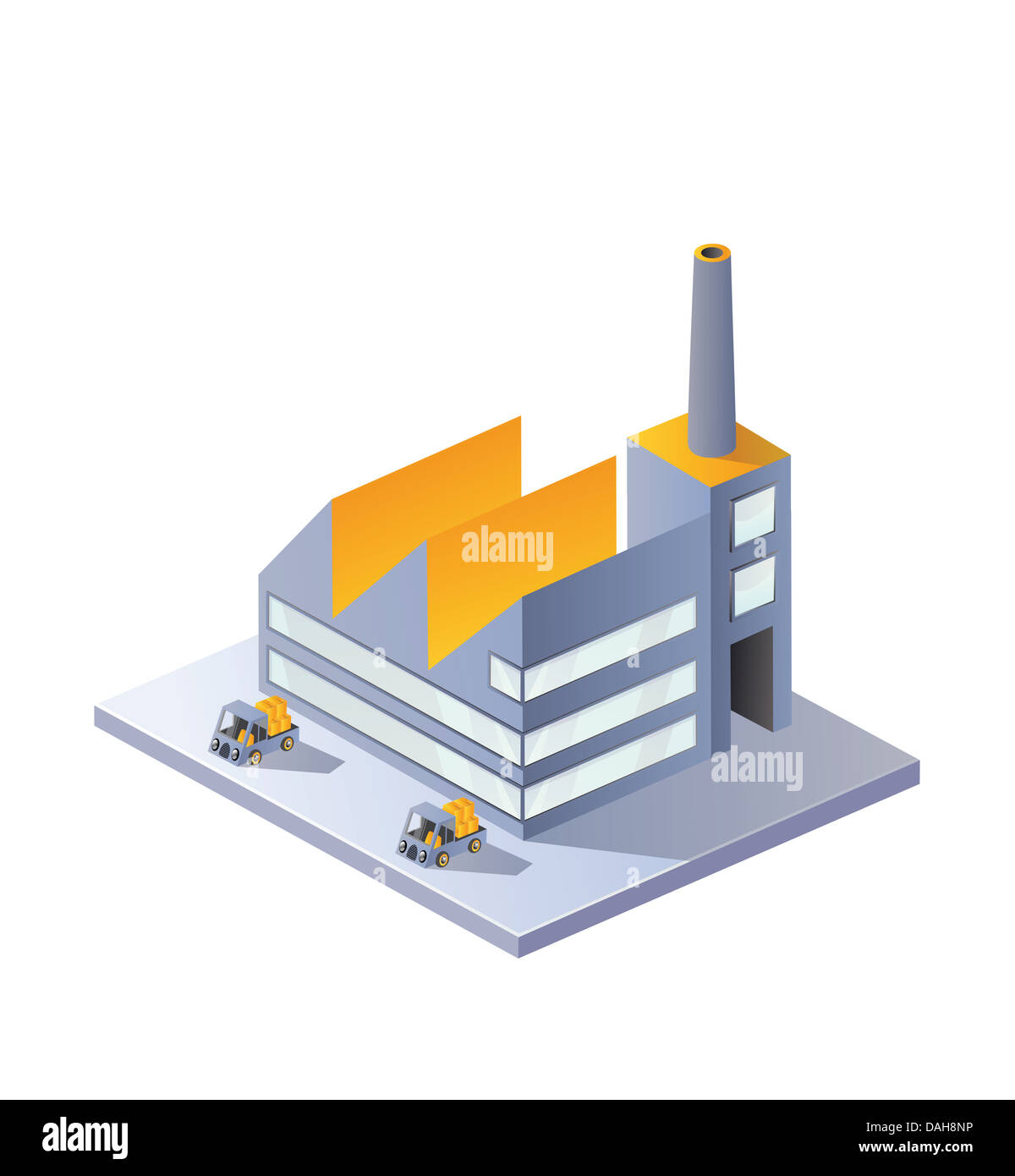 Image factory in isometric projection on a white background Stock Photo ...