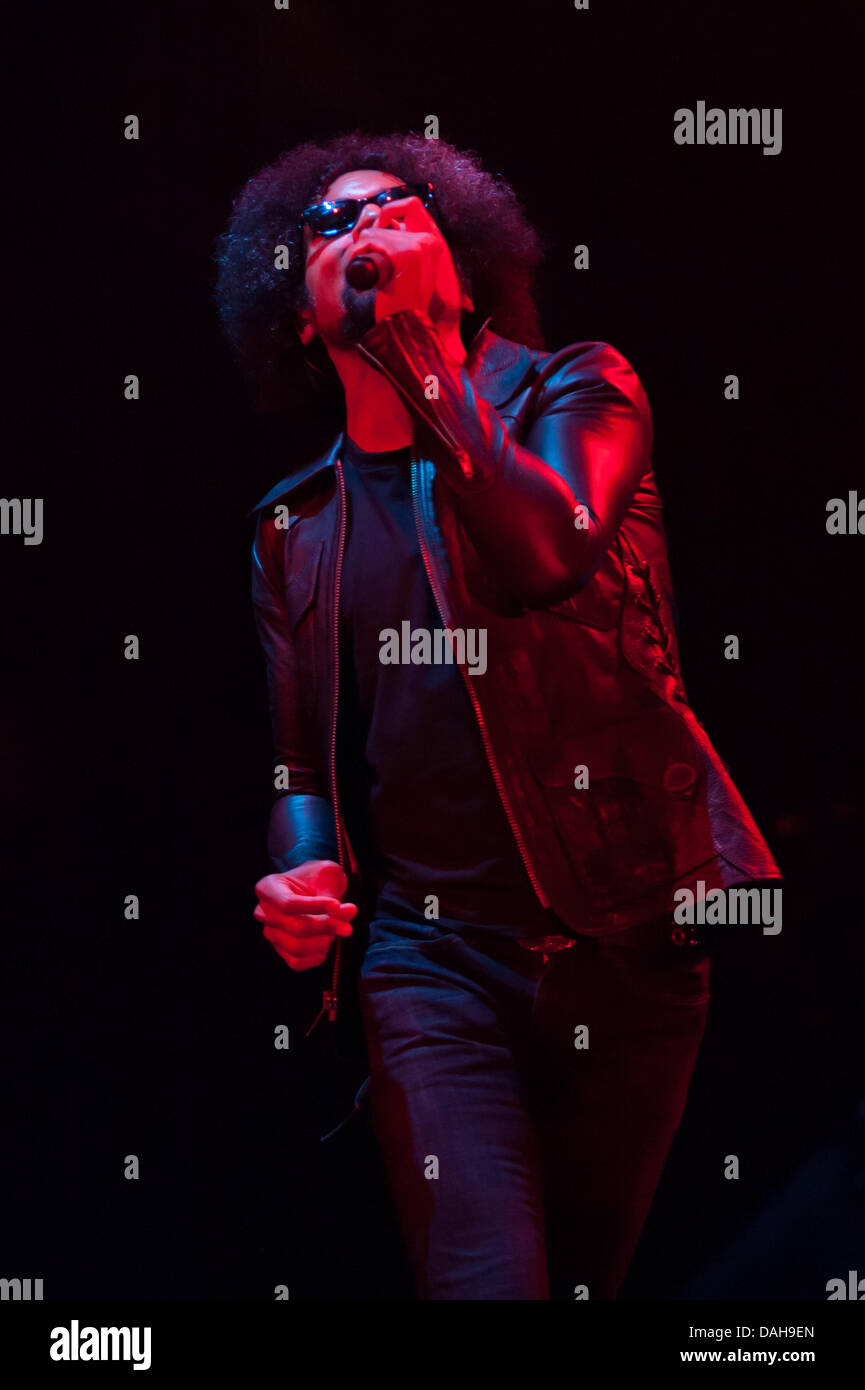 London Ontario, Canada. Alice In Chains William DuVall performs with the band during a concert at the Budweiser Gardens in London Ontario, Canada on July 11, 2013.  DuVall replaced the bands original singer Layne Staley after his death in April 2002 of what appeared to be a drug overdose. Credit:  Mark Spowart/Alamy Live News Stock Photo