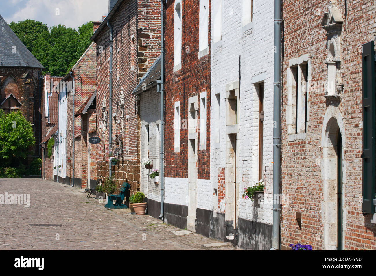 Streetview of the béguinage in Diest Stock Photo