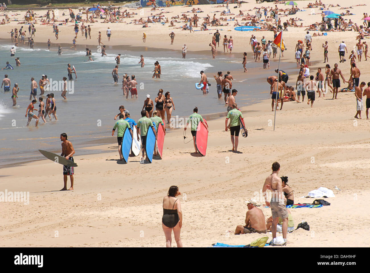 Beachgoers, Bondi Beach, Sydney, Australia Stock Photo