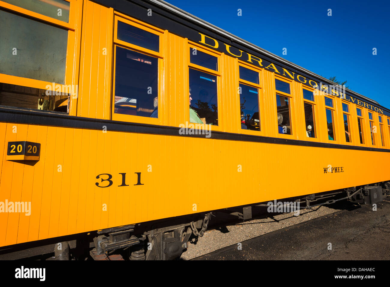 Passenger car on the Durango & Silverton Narrow Gauge Railroad, Durango