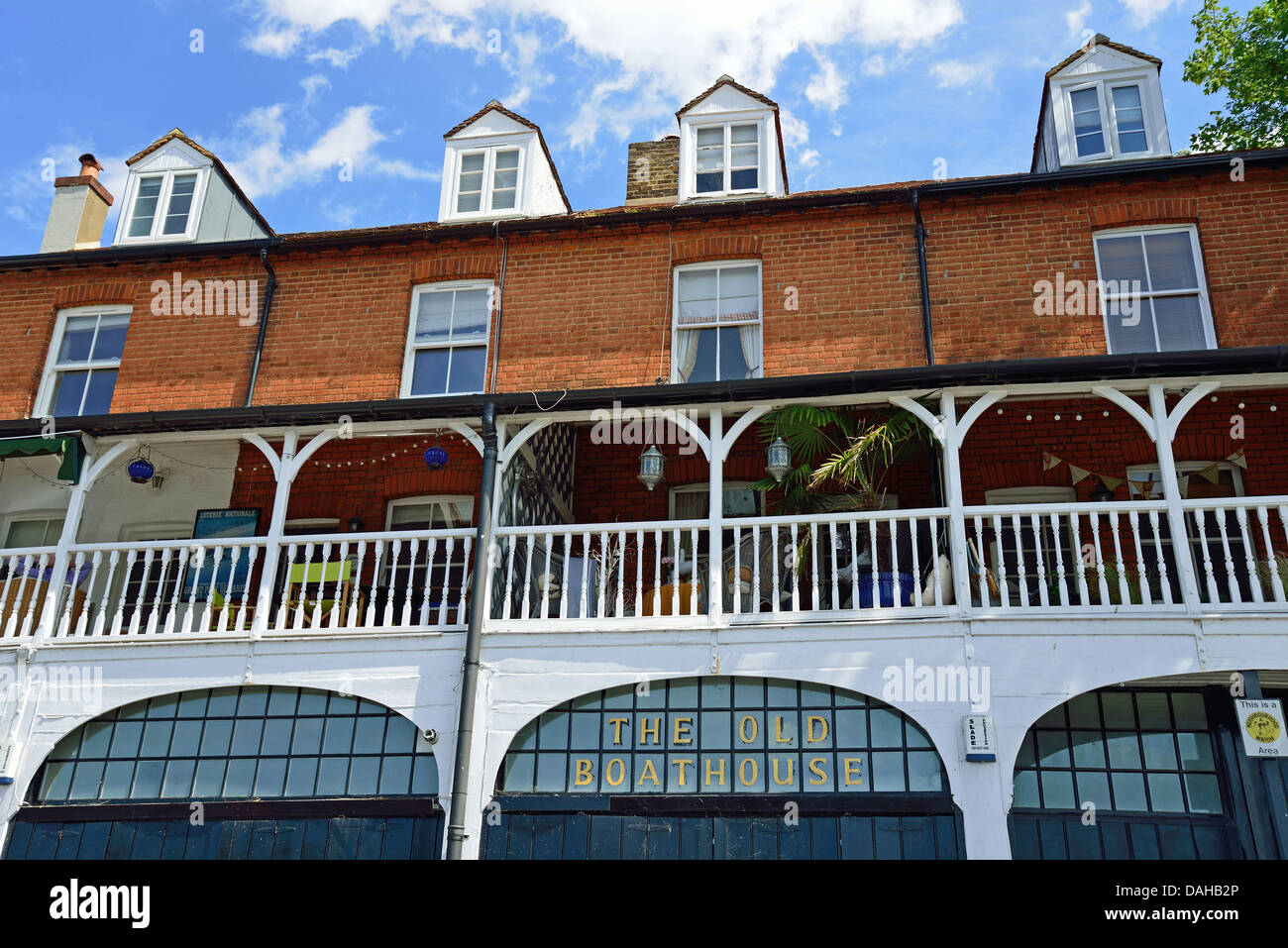 The Old Boathouse on Thames riverside, WaltononThames, Surrey
