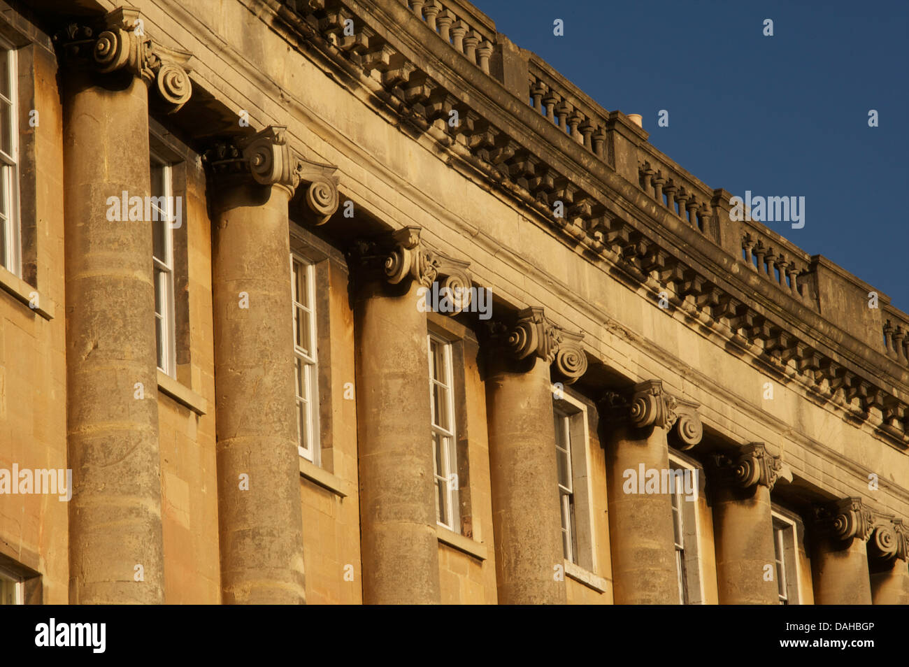 Georgian architecture, Royal Crescent, Bath, Somerset. Built 1767Ð1774 by John Wood the Younger. England Stock Photo