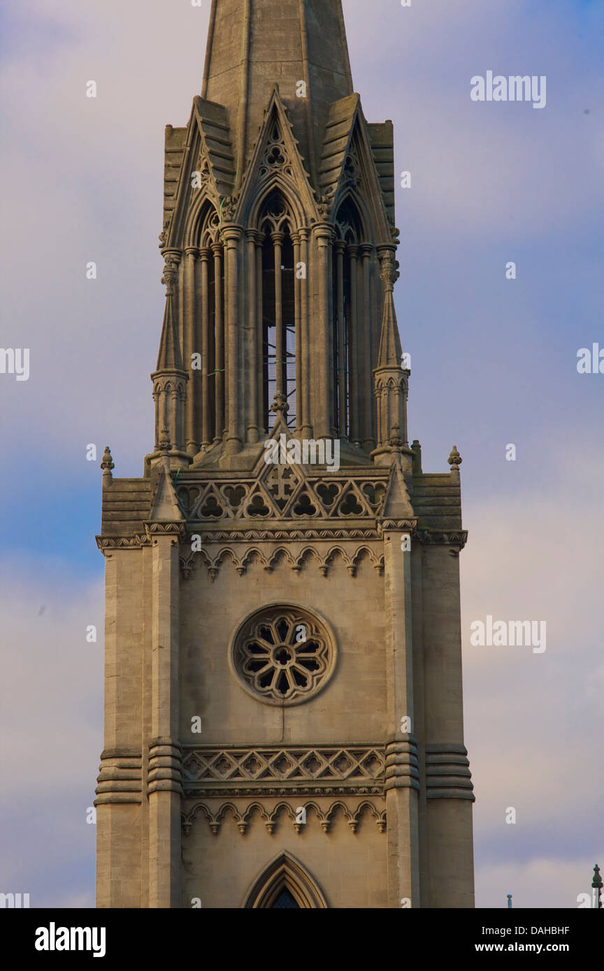 Spire of Architectural Detail. Church of Saint Michael, Bath, Somerset, England Stock Photo