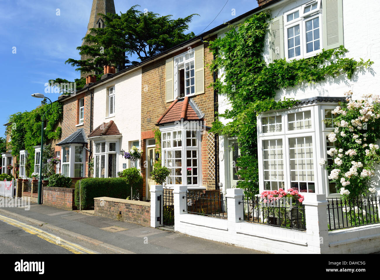 Period houses, Park Road, Esher, Surrey, England, United Kingdom Stock