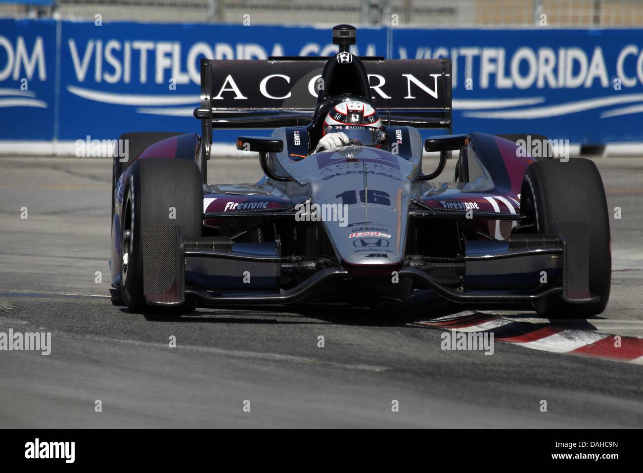 Toronto, Ontario, Canada. 12th July, 2013. IZOD Indycar Series, Honda Grand Prix of Toronto, Toronto, ON, Canada, July 12-14 2013, JAMES JAKES, Rahal Letterman Lannigan Racing. Credit:  Ron Bijlsma/ZUMAPRESS.com/Alamy Live News Stock Photo