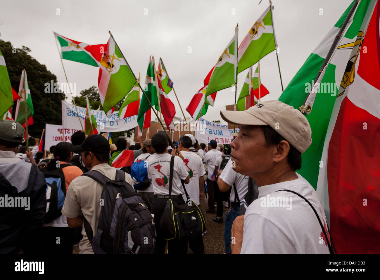 Cambodian protesters in Washington, DC USA Stock Photo