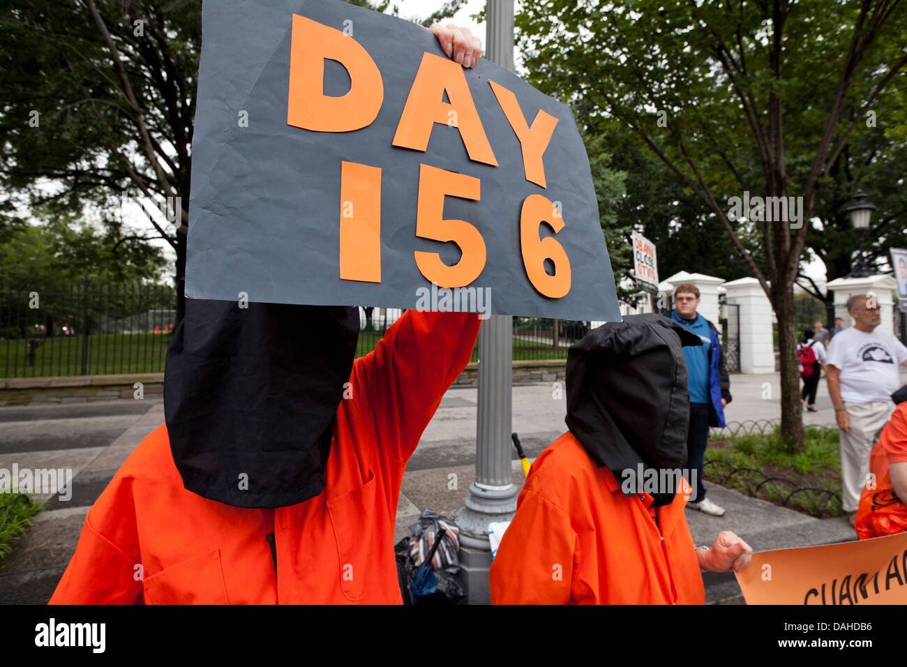 Guantanamo Bay detention camp protesters, Washington DC Stock Photo Alamy