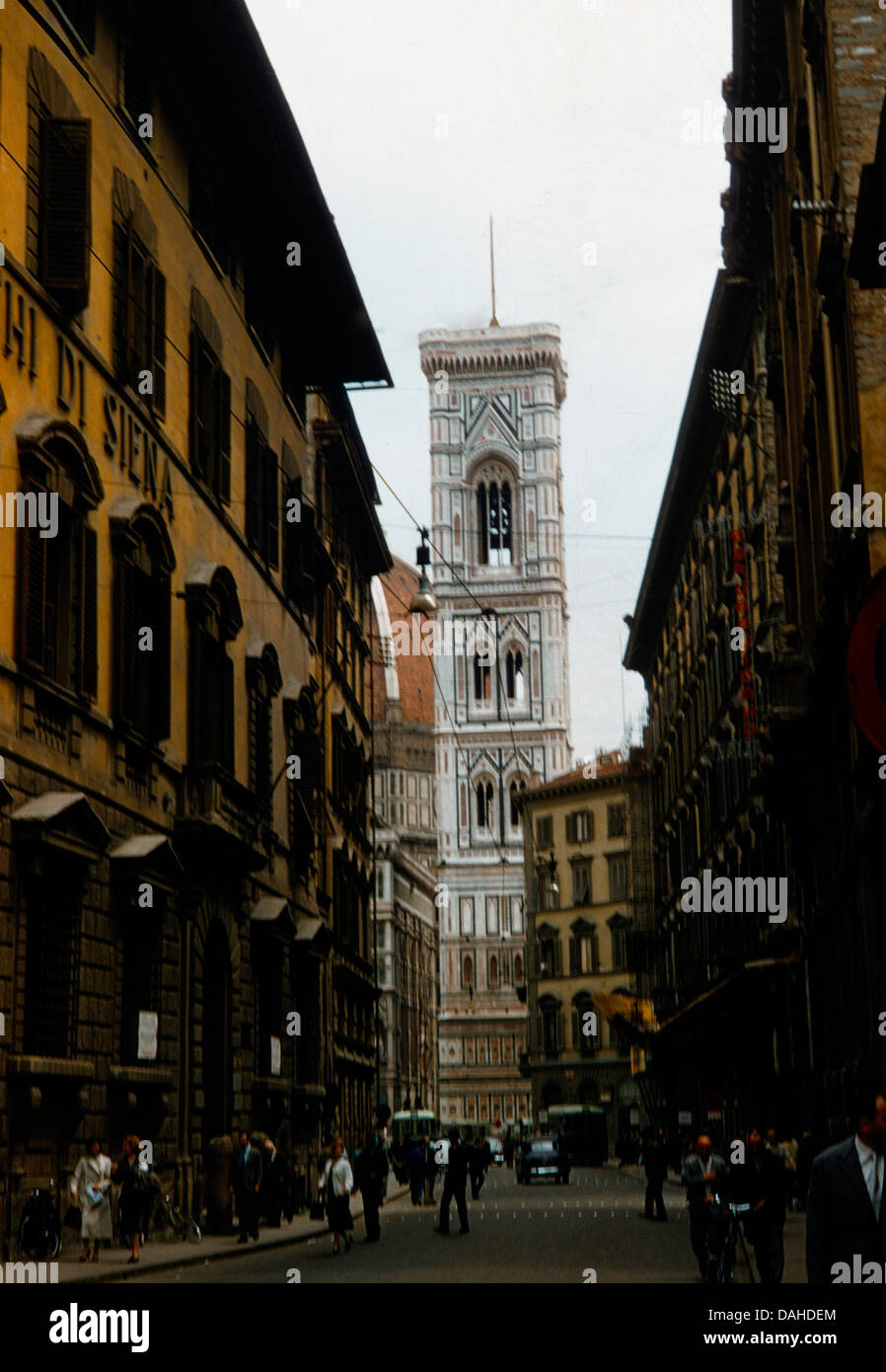Florence Cathedral from street, 1958 Stock Photo
