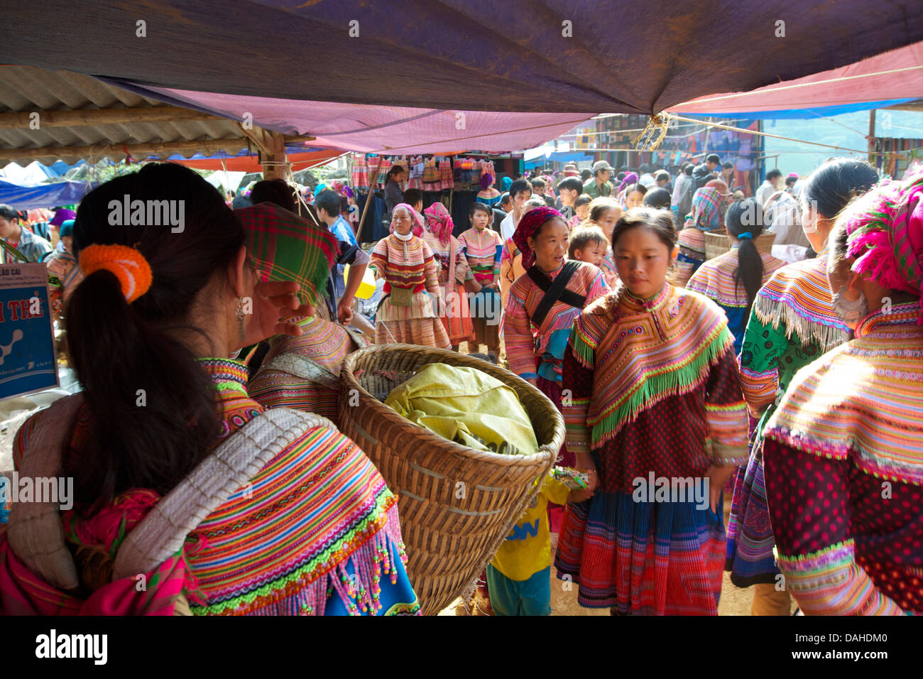 Can Cau market, near Bac Ha. Lao Cai Province, Northern Vietnam Stock Photo