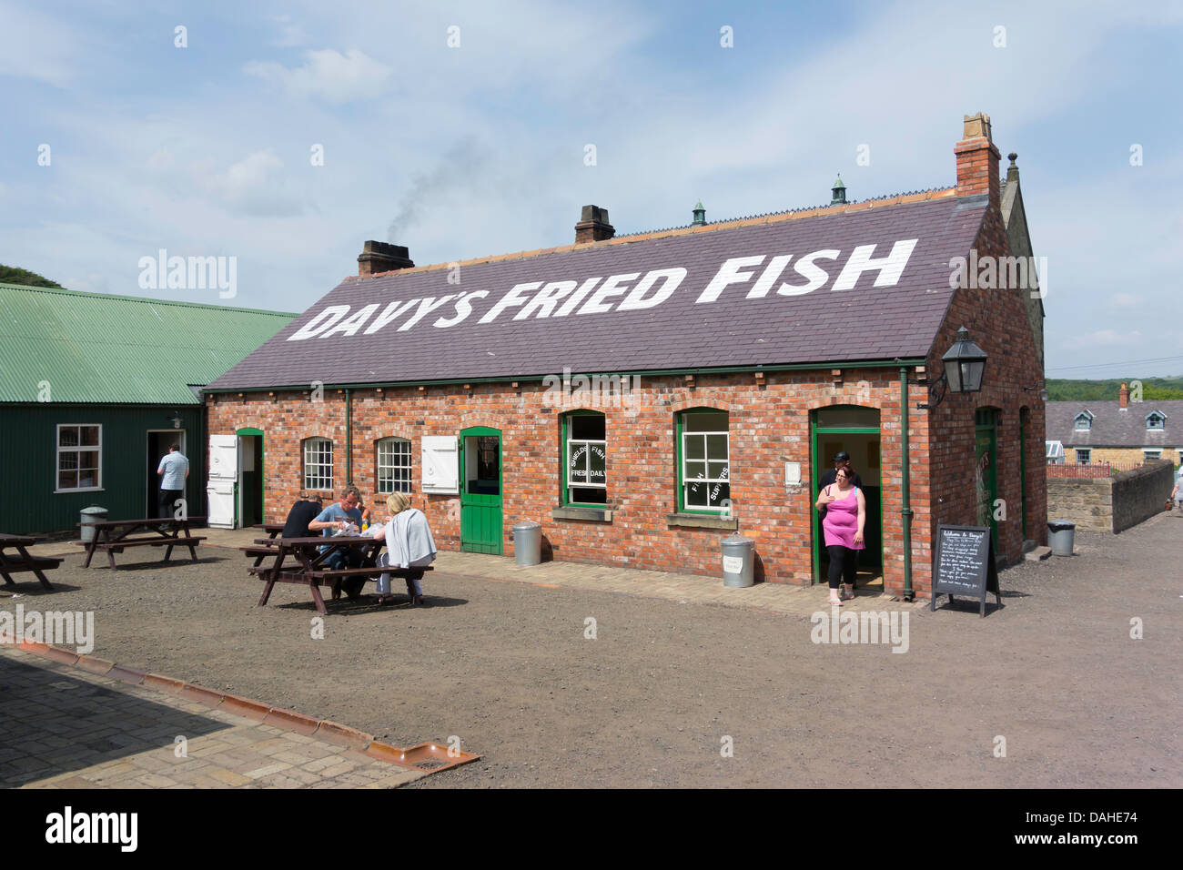 Davy's Fish and Chip shop in the pit village at Beamish Museum of