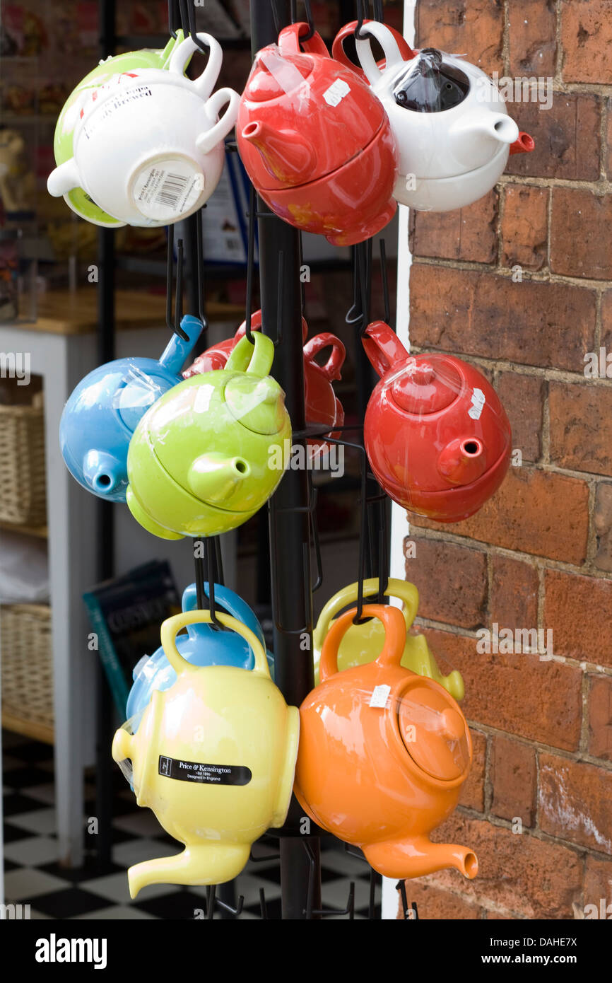 Ceramic Tea Pots for Sale Stock Photo