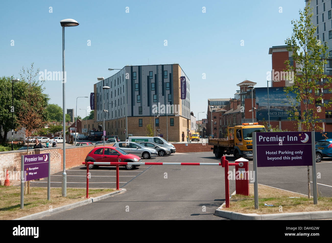 Premier Inn car park, Ipswich, Suffolk, UK Stock Photo - Alamy