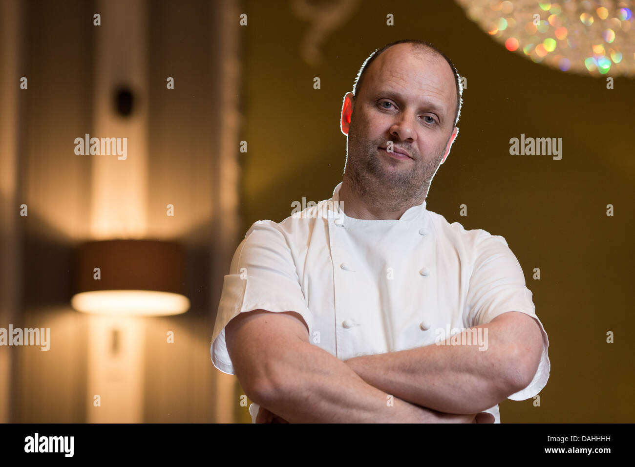 Chef Simon Rogan at the Midland Hotel Manchester Stock Photo