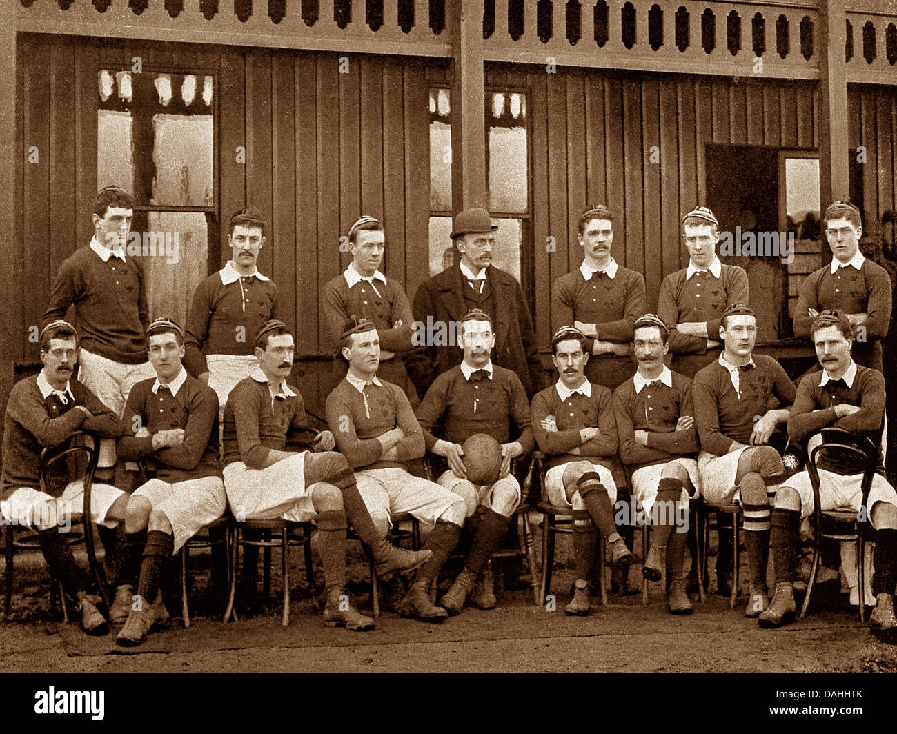Rugby Ireland National Team circa 1895 Stock Photo